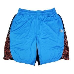 AND1 blue black athletic workout shorts men M